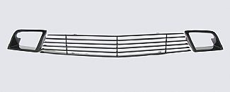 2010+ Camaro V6 Street Scene Lower Valance/Bumper Grille w/ Painted Ducts (Black Powder Coat)