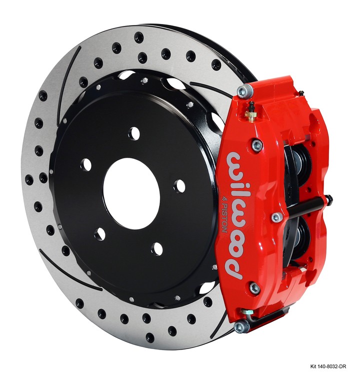 98-02 LS1 Fbody Wilwood 13.00" Superlite 4R Big Brake Rear Brake Kit For OE Parking Brake w/Drilled & Slotted Rotors