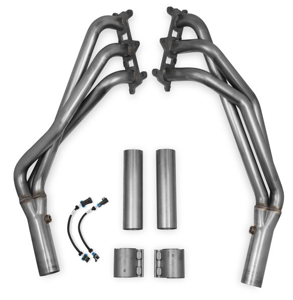 2010-2011 Camaro V6 Hooker Headers Blackheart 1 5/8" x 2.5" Stainless Long Tube Headers - Raw Finish