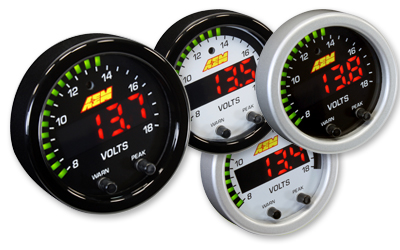 AEM X-Series 2 1/16" 8-18 Volts Gauge